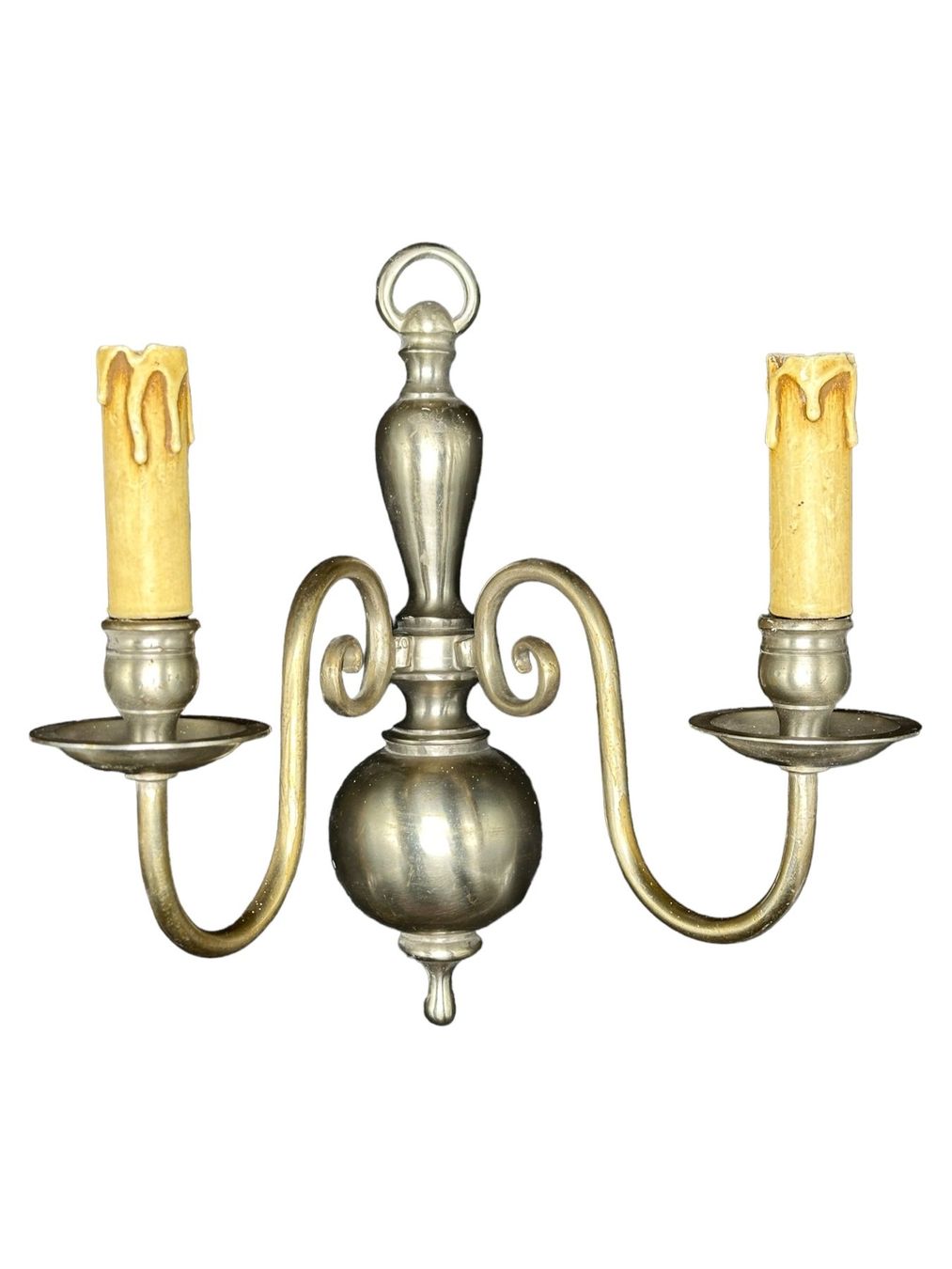 Lampade: Ancienne applique murale Fleur-de-lis double bronze chromé – Usato da Morges venduto da Auct 5