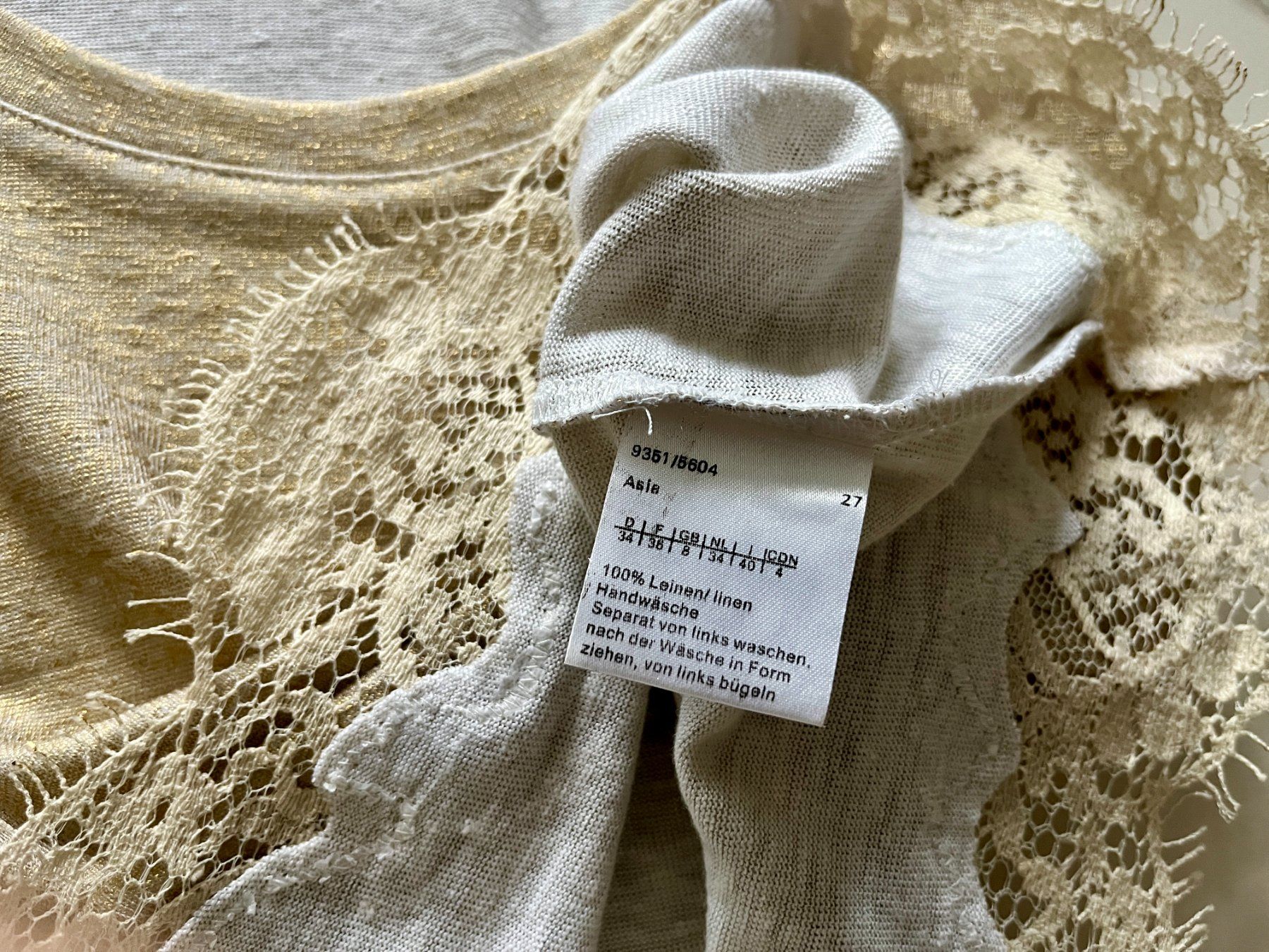 Top: Orwell, Top, gold, Spitzen – Usato da Bern venduto da cubus01 3