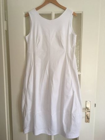 Weisses Sommerkleid aus Baumwolle, Grösse L