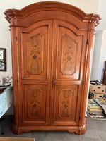 Vintage Holzschrank Schrank Holz mit Intarsien