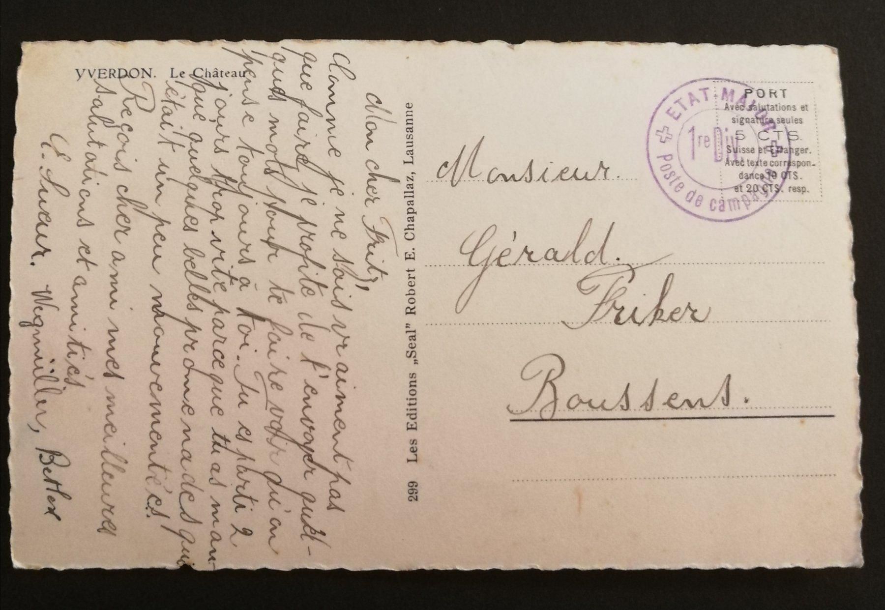 Cartoline postali: Yverdon le Chateau Ansichtskarte – Usato da Malans GR venduto da soboru 1