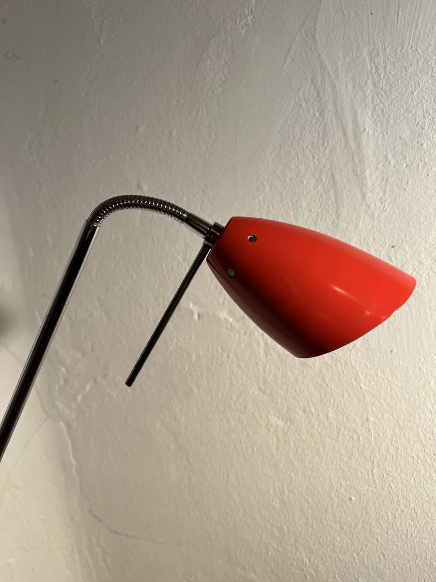 Lampen: Vintage Stehlampe rot/chrom – Gebraucht aus Bern von Findus101 5