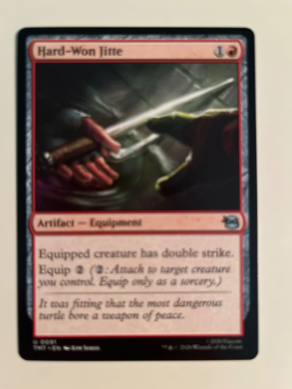 Magic The Gathering Carte collezionabili: 1 x Hard-Won Jitte - Magic: The Gathering - MtG – Usato da Kriens venduto da Shadi1980