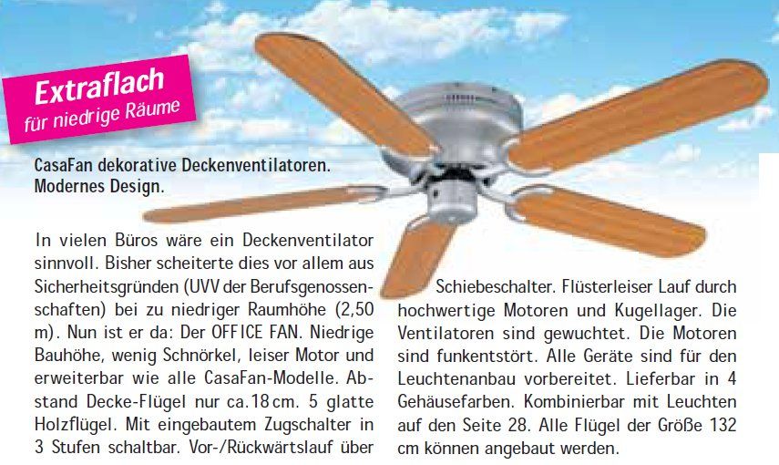 Ventilatoren: Deckenventilator Office 132 SIL – Neu und originalverpackt aus Zürich von Ventilatoren