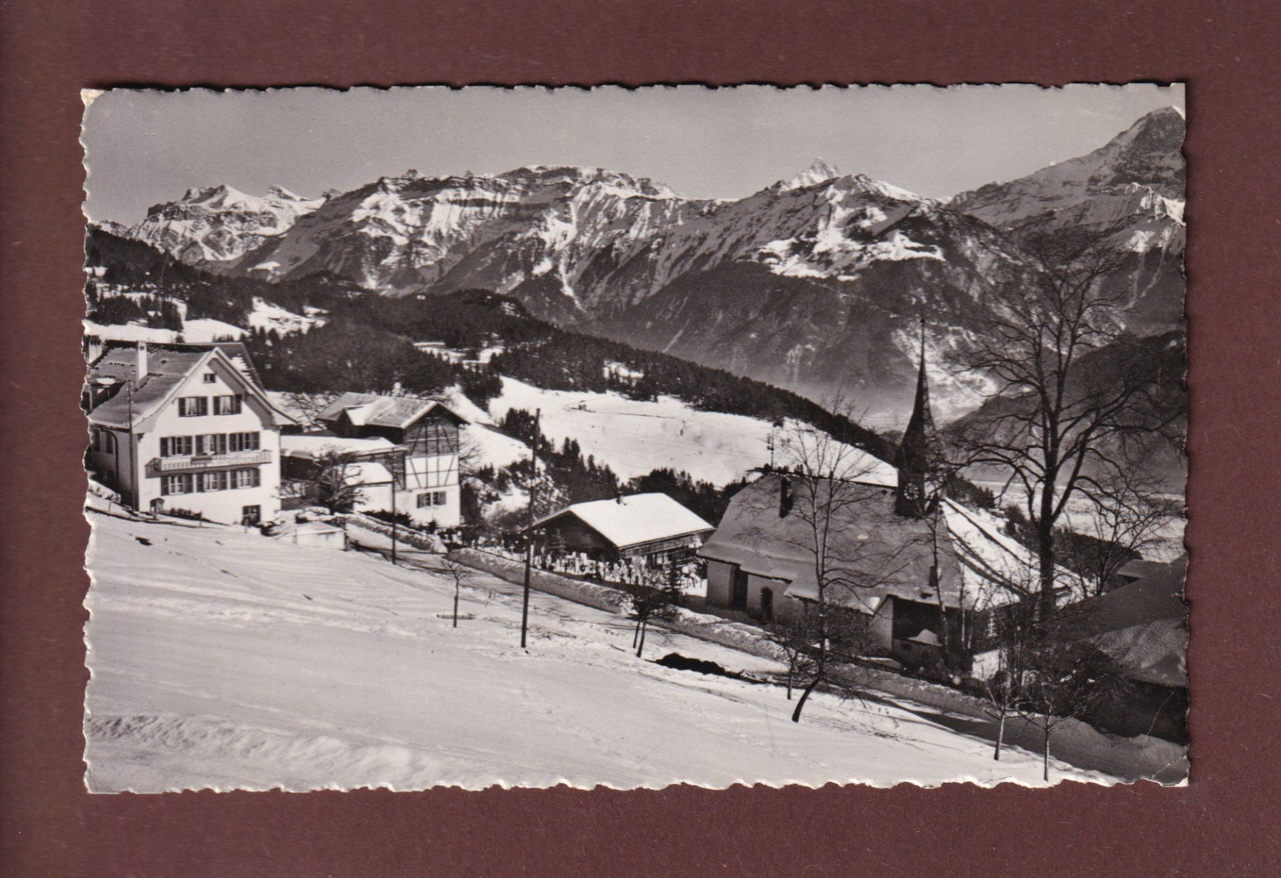 Cartoline postali: BEATENBERG im Winter - 1946 Feldpost – Usato da Pully venduto da nicecards