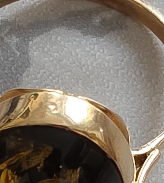 Ringe: Ring mit Bernstein Gelbgold akzeptabler Zustand – Gebraucht aus Laupen ZH von Kaddy