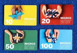 4X Migros  Geschenkkarten ohne Guthaben und für Sammler