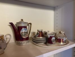Kaffeeservice mit Ansichten von Gland