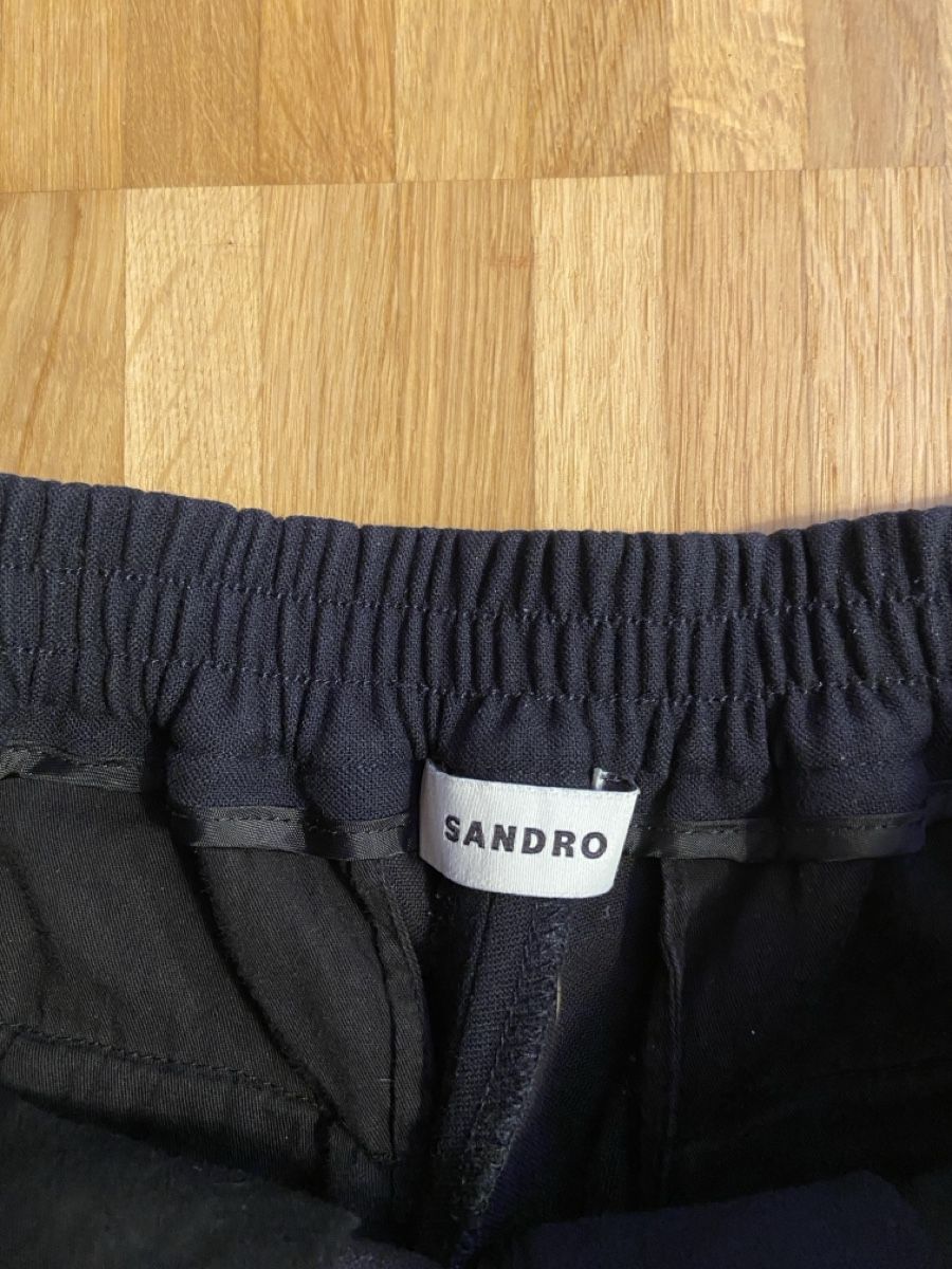 Sandro Pantaloni: SANDRO Men's Jersey Trousers Pants Dark Blue Stretch – Usato da Münchenstein venduto da B771 7