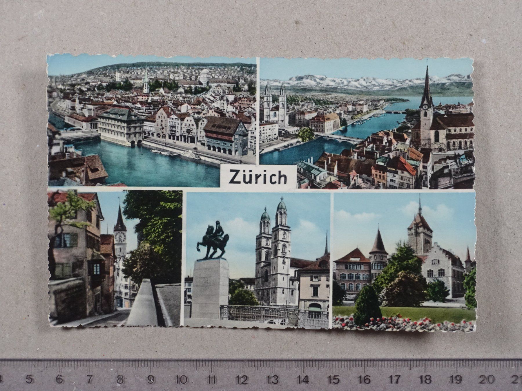 Ansichtskarten: Zürich, 1956 – Gebraucht aus Lenzburg von fh1