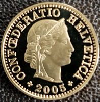 5 Rappen 2005 pp / aus Münzsatz / in einer Münzkapsel
