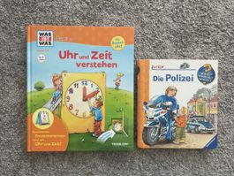 Kinderbücher Wissen Uhrzeit und Polizei