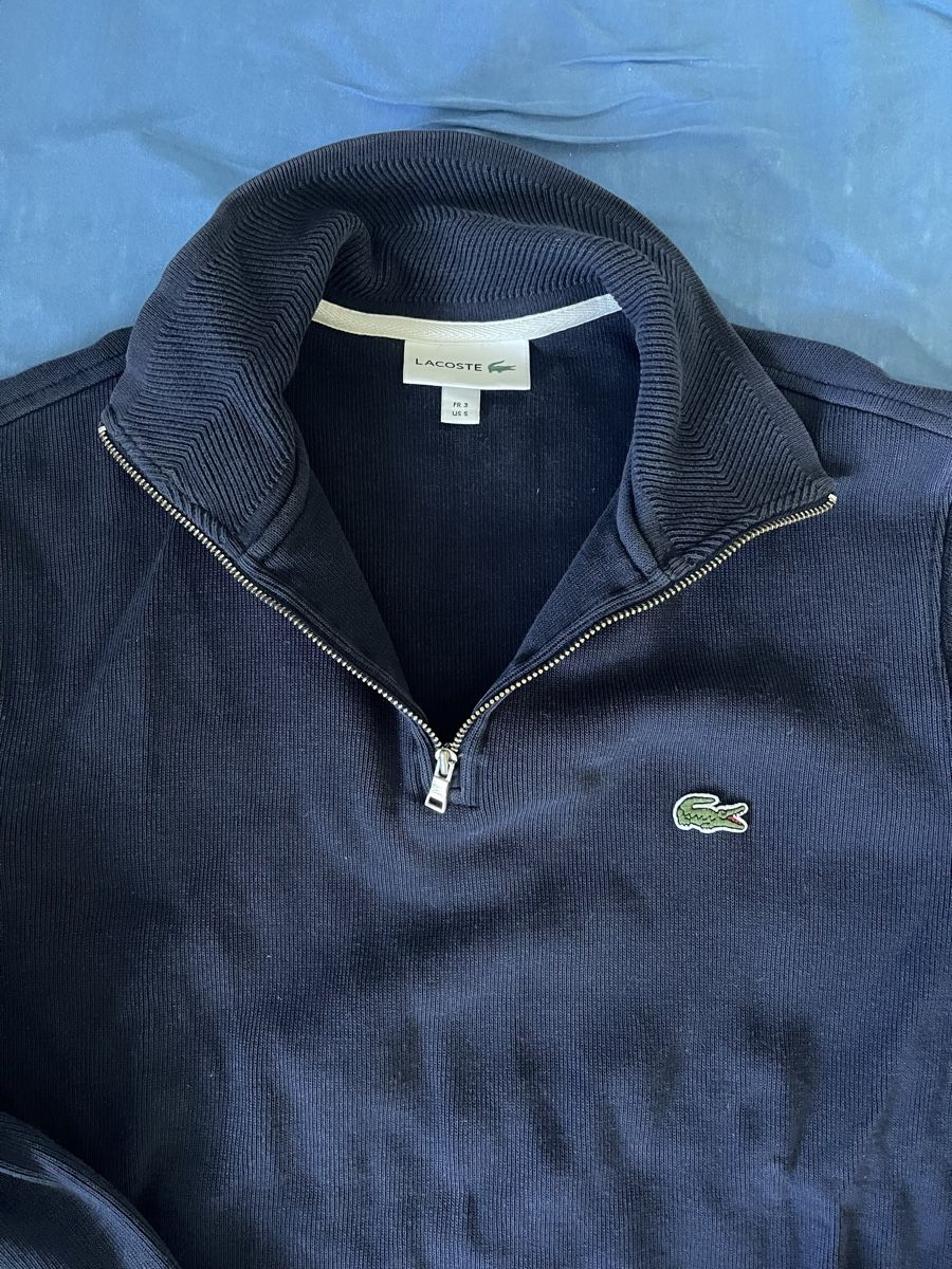 Lacoste Maglioni & Felpe: Lacoste Pullover mit Reissverschluss dunkelblau Grösse S – Usato da Muttenz venduto da murielle4132 2