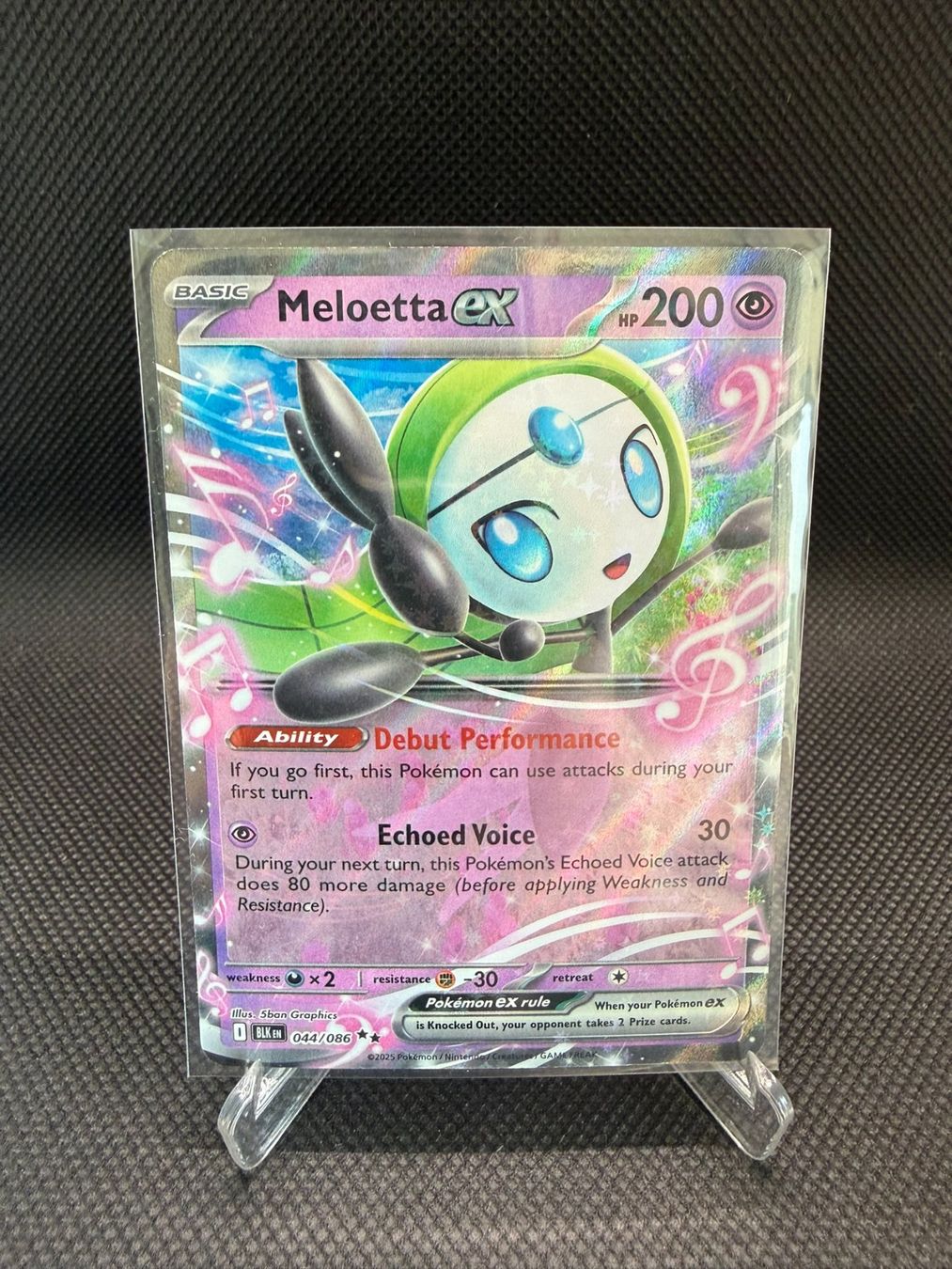 Pokémon Carte collezionabili: Pokemon Black Bolt Meloetta ex 044/086 – Usato da Horn venduto da Chilldone