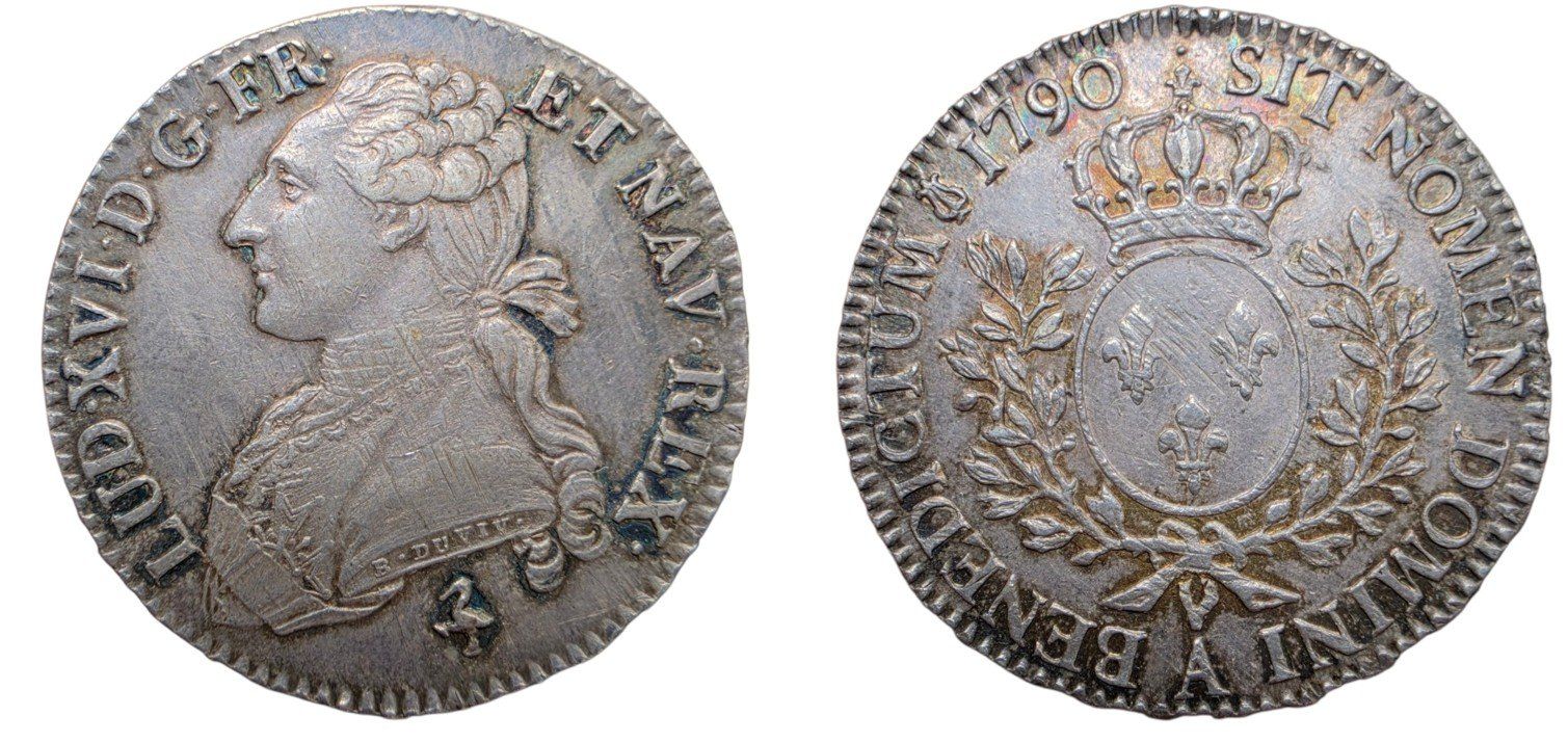 Alle Münzen: France Demi Ecu 1790 Paris – Gebraucht aus Genève von Numis-Magna
