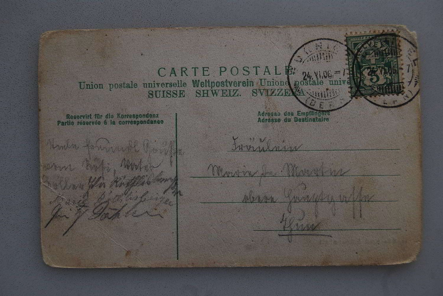 Cartoline postali: AK Bade- und Kuranstalt Gurnigel 1906 – Usato da Rüfenacht BE venduto da Toro06 1
