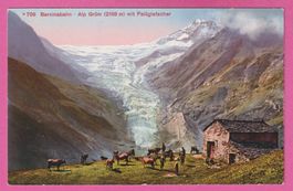 Berninabahn gel 1913 Alp Grüm mit Palügletscher