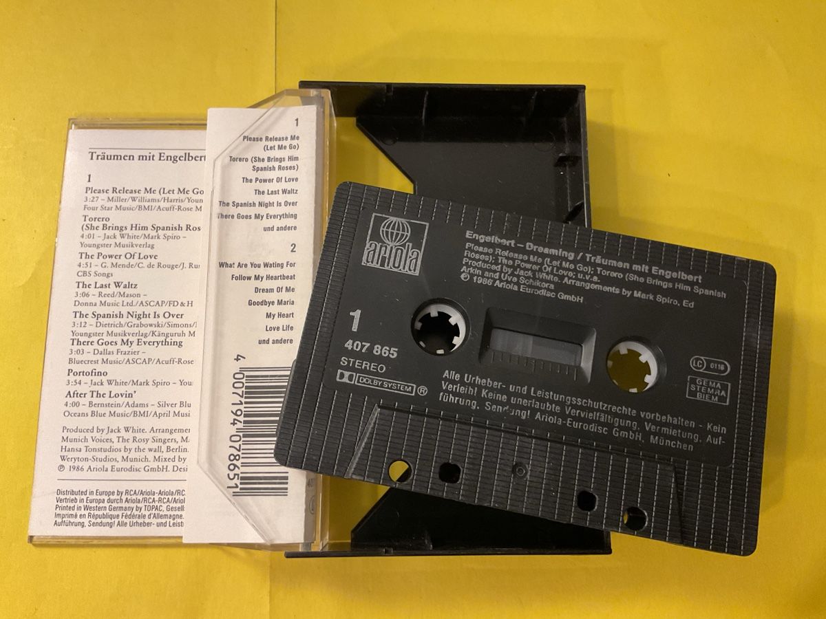 Musicassette: Engelbert - Träumen mit Engelbert - Musikkassette, Top! – Usato da Steinach venduto da Quarkie 1