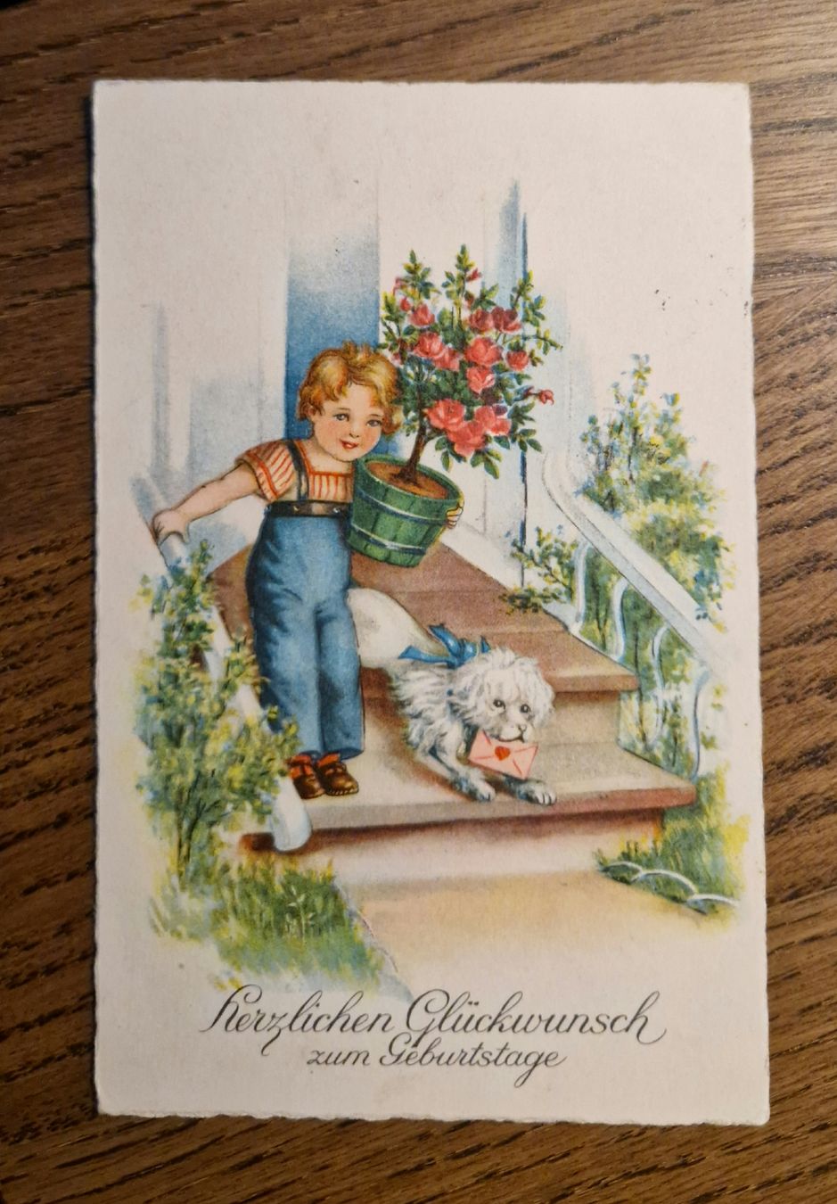 Cartoline postali: Romantische Geburtstagdwünsche 1934 – Usato da Ebikon venduto da Donar50