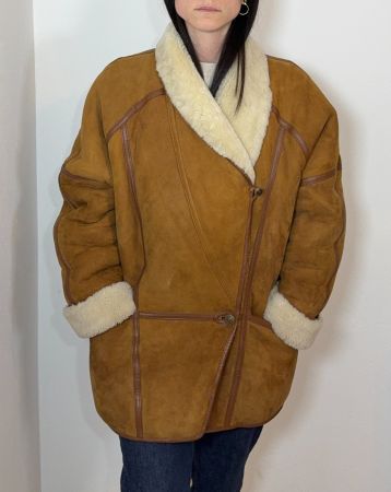 original shearling winter coat vintage montone