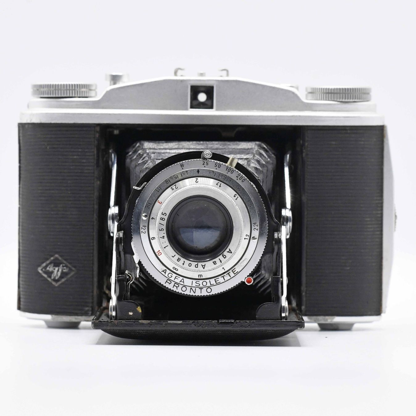 Agfa Fotocamera: Agfa Isolette I - Apotar 85mm F/1.4 – Usato da Bellinzona venduto da CarpiFotoSA 3