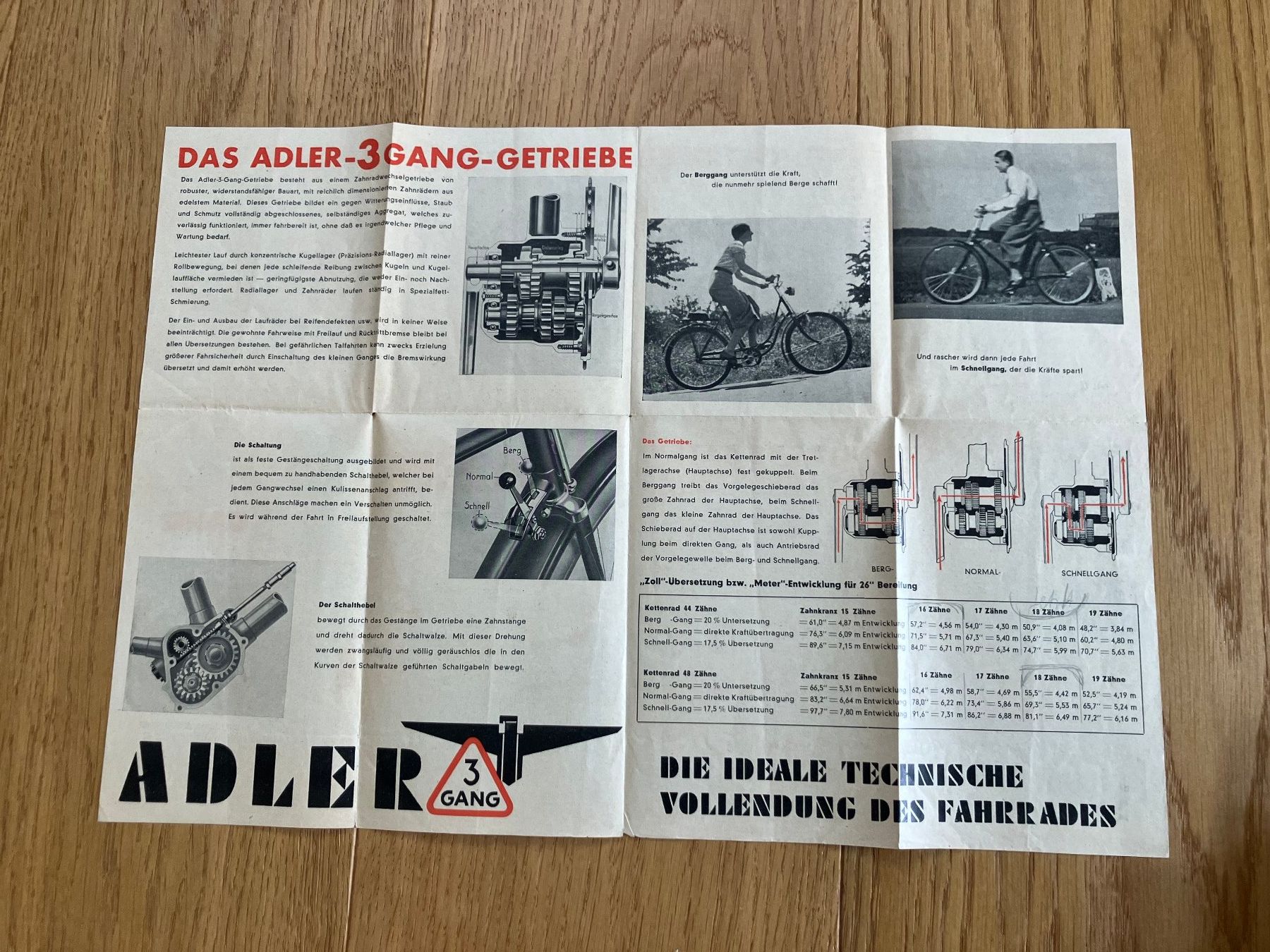 Ersatzteile: Adler Getrieberad technisches Datenblatt rar – Gebraucht aus Obermumpf von Estrela67 1