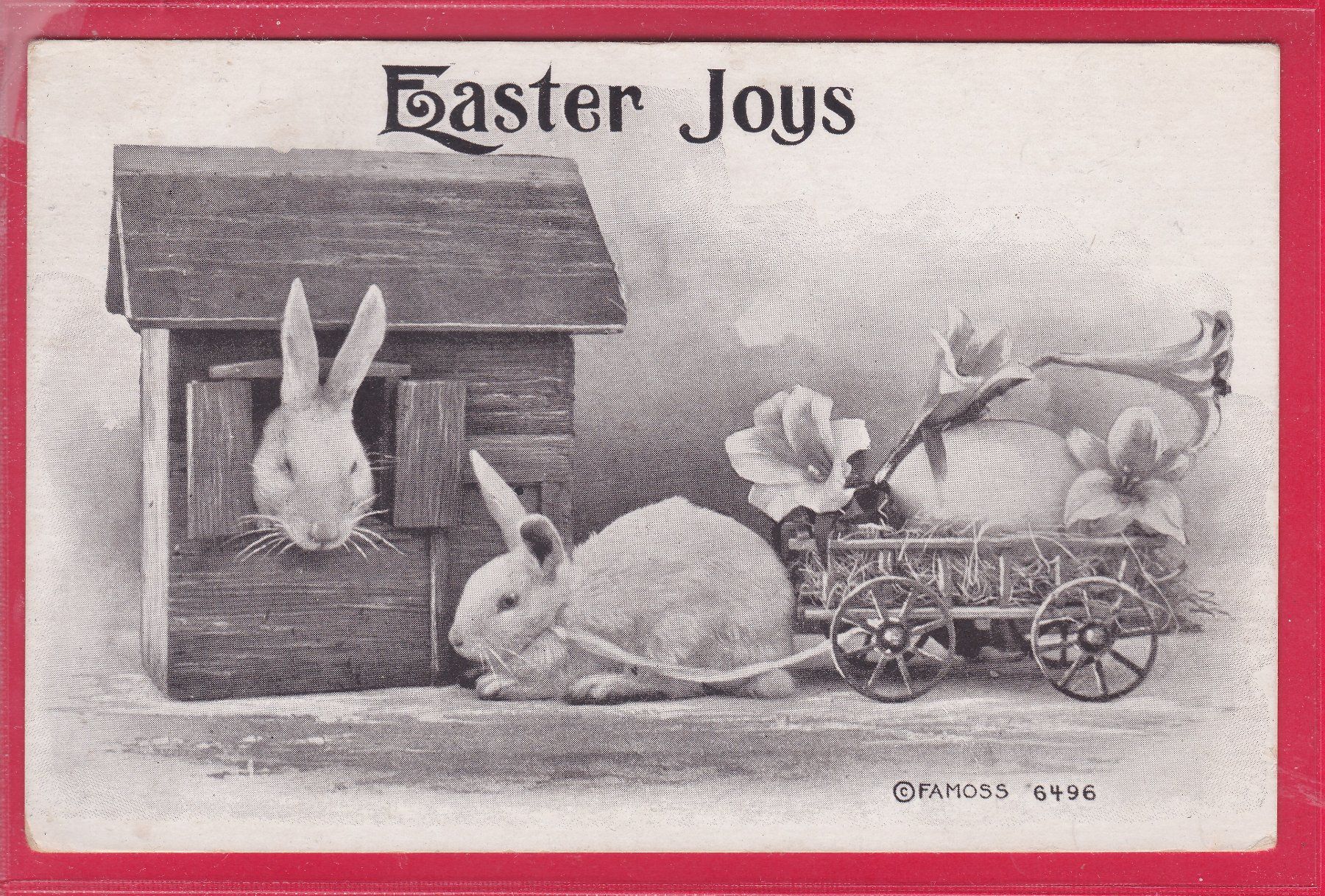 Ansichtskarten: EASTER JOYS, 24.3.1910 – Gebraucht aus Oberrieden von Gebirgsstelze