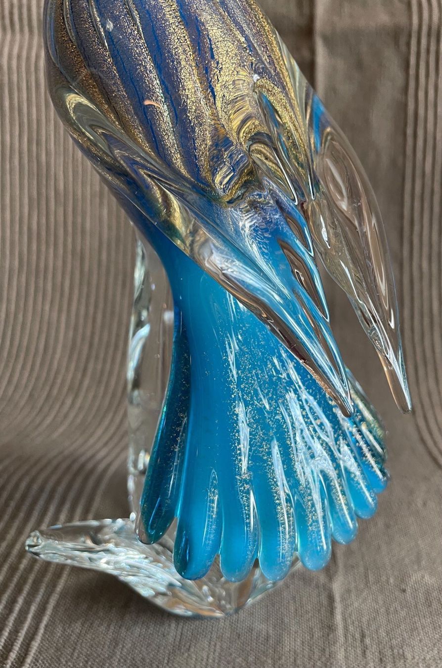 Murano Figuren: Eisvogel Glas von Murano blau gold – Neu (gemäss Beschreibung) aus Bern von Chraebu2 4