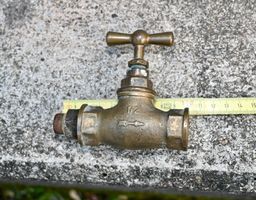 Vintage Messing 1/2 Wasserhahn / Durchlaufhahn punziert RN
