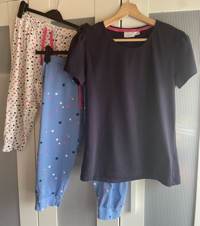 Damen Pyjama Set, Gr. S, Shirt und Hosen, Top 3teiler!