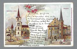 1903, GRUSS AUS BIEL, SCHÖNE LITO