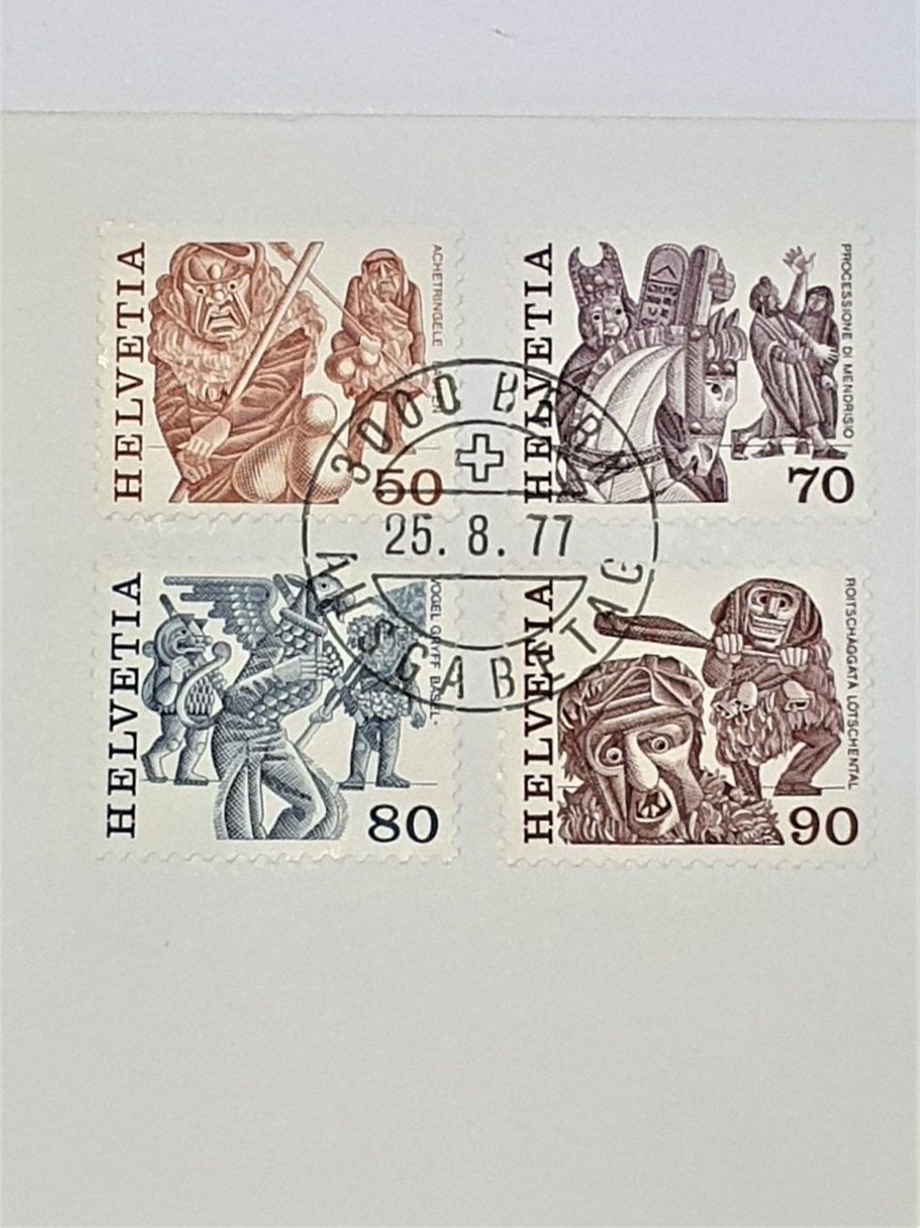 Tutti i francobolli: (149) 2ET-Kuvert von25.8.77 Volksbräuche – Usato da Schwarzhäusern venduto da Inot3 9