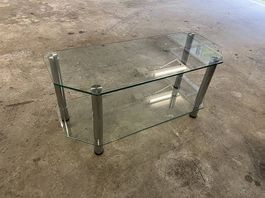 Meuble télé en verre