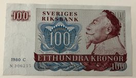 Schweden 100 Kronor 1980 XF+