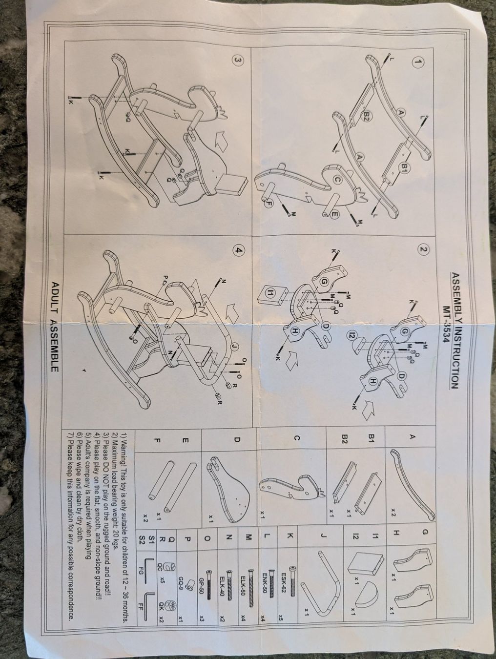 Altre altalene da giardino: Dino Schaukelpferd aus Holz – Usato da Anwil venduto da Arka82 2