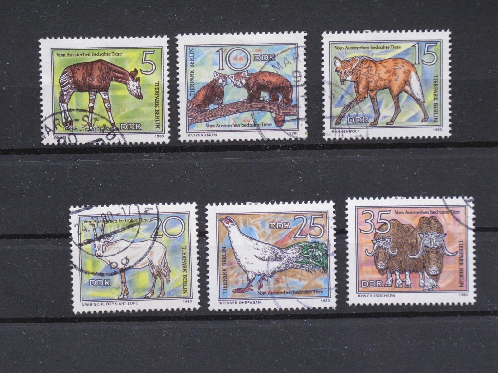 Tutti i francobolli: DDR 1980 Bedrohte Tiere gest. – Usato da Wil SG venduto da fva01