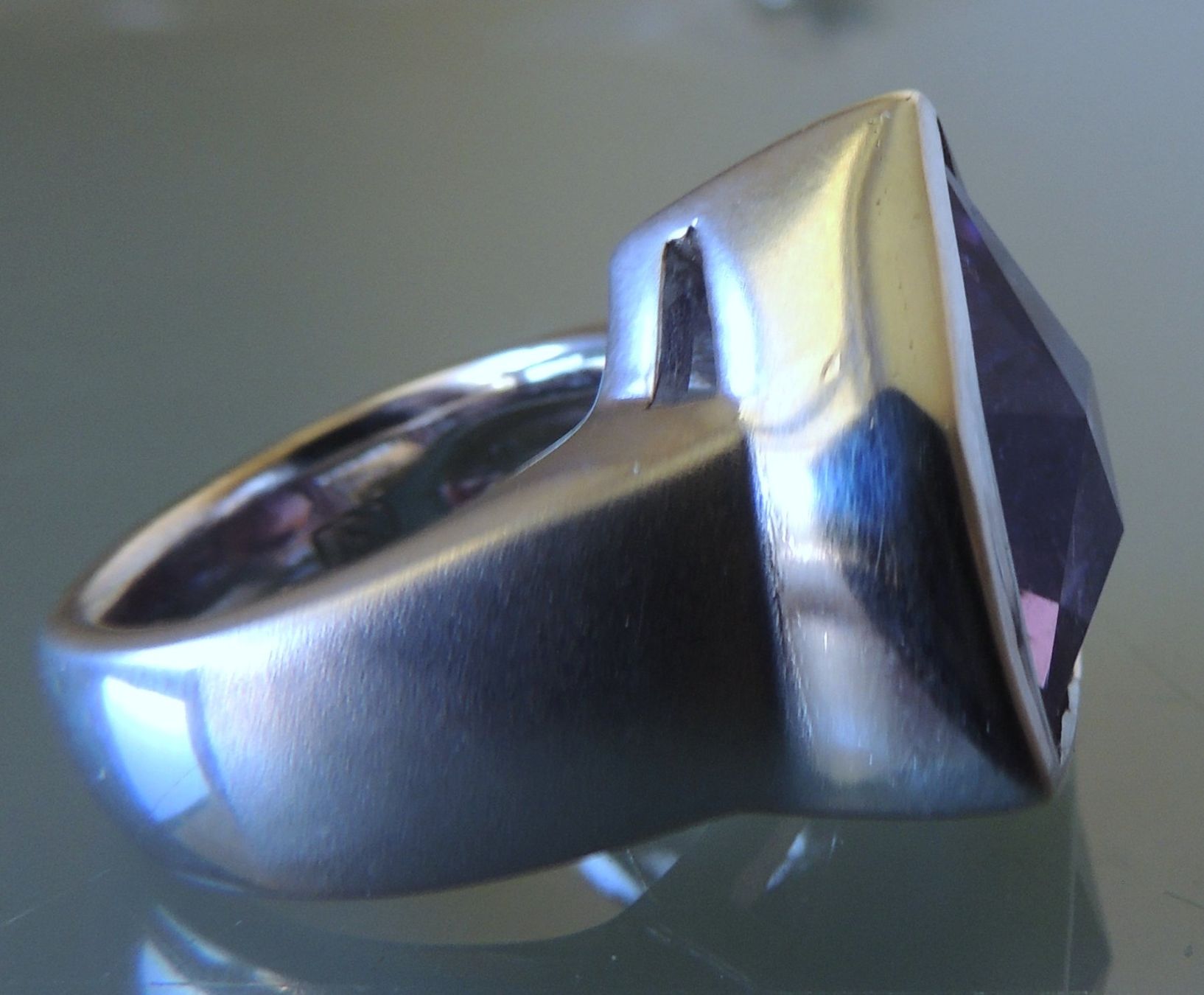 Ringe: Amethyst Silber 925 Statement Fingerring Gr. 56 – Gebraucht aus Waldenburg von schaller707 5