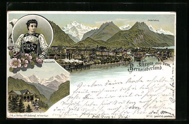 Cartes postales: Litho Interlaken, Gasthaus Heimwehfluh,  – D'occasion à Berlin par bartko-reher