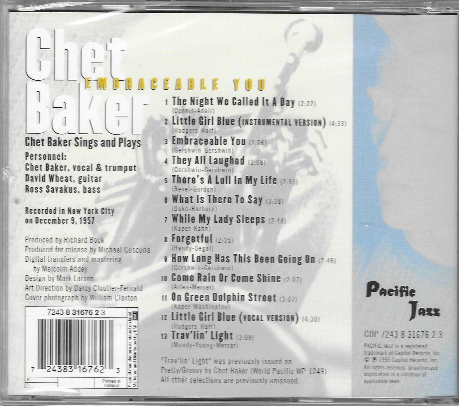 CDs: CHET BAKER  -  EMBRACEABLE YOU – Neu und originalverpackt aus Bex von Giorgiob 1