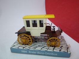 Erster Benz Omnibus 1894 - Original-Sockel - made in Germany