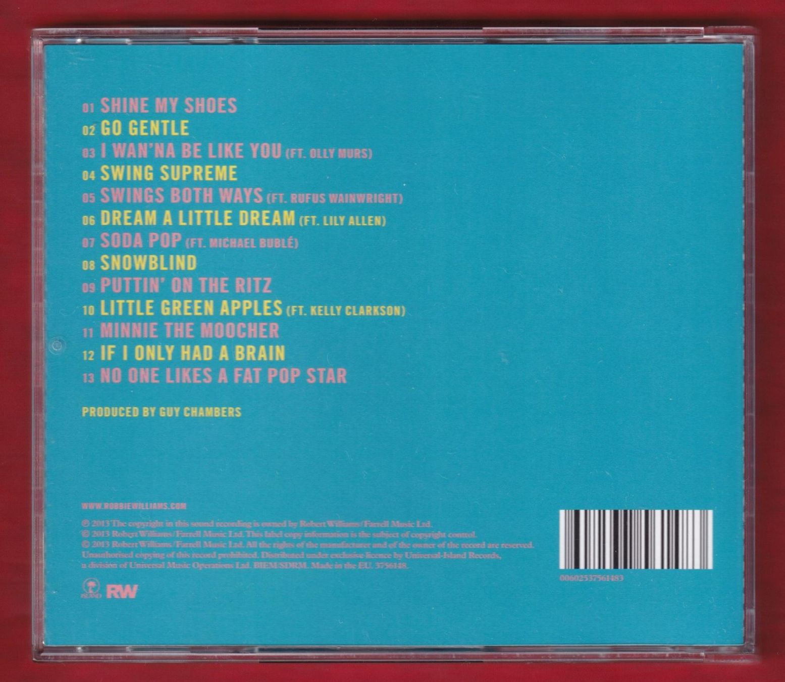CD: Robbie Williams - Swings Both Ways (CD) – Usato da Zürich venduto da Pfluftl2000 1