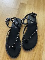 Bata Sandalen Damen Schwarz mit Nieten