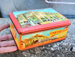 antike Blechdose CANTALOUP CATALANA Perpignan TOURONS
