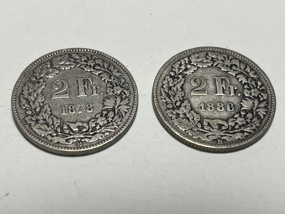 2 x 2. Franken 1878 und 1886 Kaufen auf Ricardo