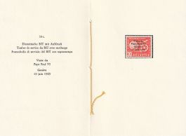 BIT Dienstmarke Erinnerung, Besuch Papst Paul VI, 10.6.1969