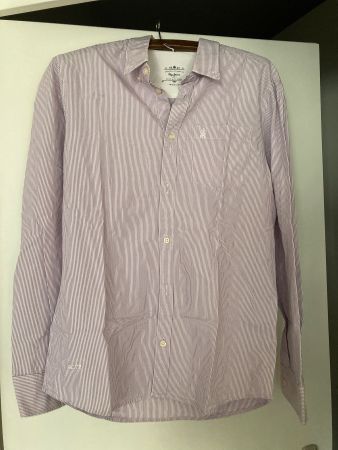 Ab 8.- Herren Hemd  Pepe Jeans Grösse M Rose gestreift