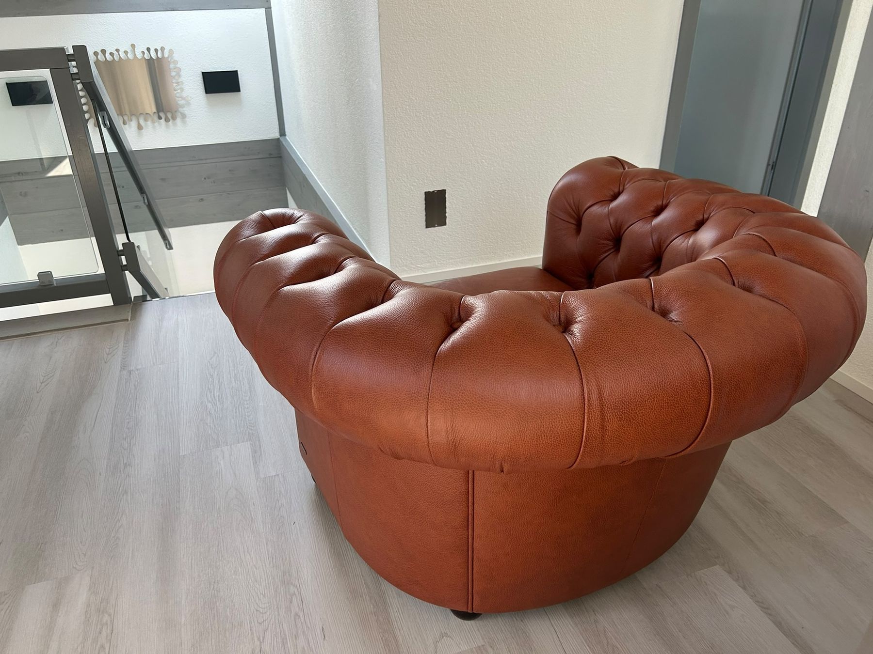 Poltrone: Kler Chesterfield Sessel aus echtem Leder, braun – Nuovo (secondo la descrizione) da Saland venduto da GianSilver 1