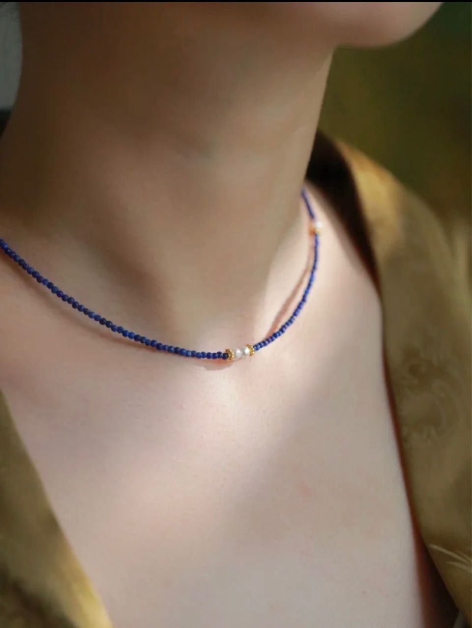 Catenine: Lapislazuli Süsswasserperlen Kette /echte – Nuovo e nell'imballaggio originale da Sarnen venduto da Yingsperlen3 1