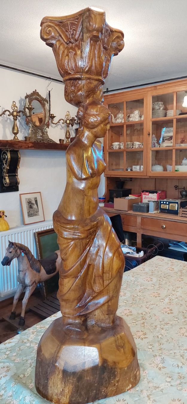Skulpturen & Statuen: Grosse Holzskulptur im Jugendstil, Hartholz – Gebraucht aus Siblingen von rantiques 1