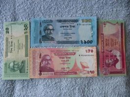 Banknoten Sammlung aus Bangladesh, verschiedene, We Neu